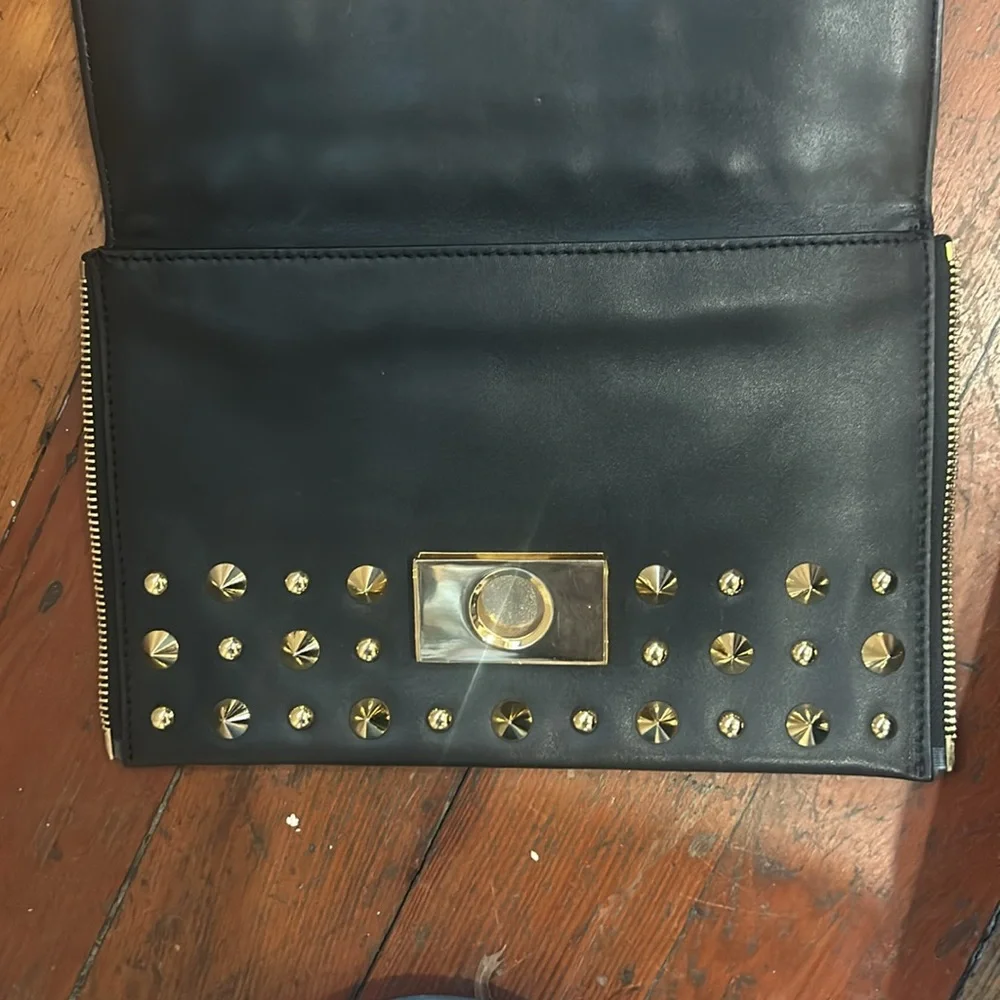 ⭐️Milly two-in-one Black Leather Studded Tote